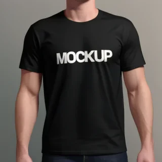 mockup tshirt black