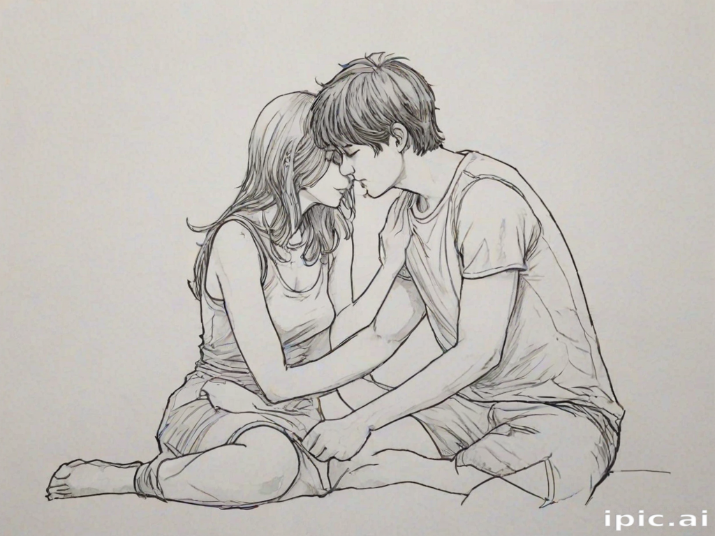 couples drawing poses