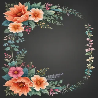 free flower border clipart