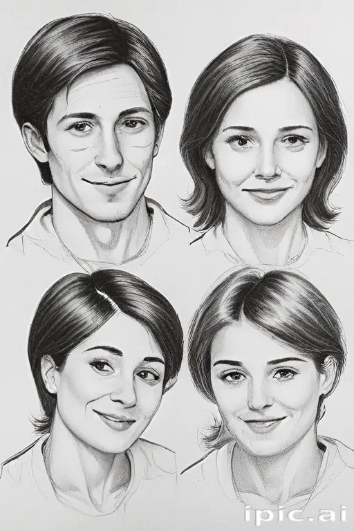 drawings of family