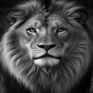 lion black and white pictures