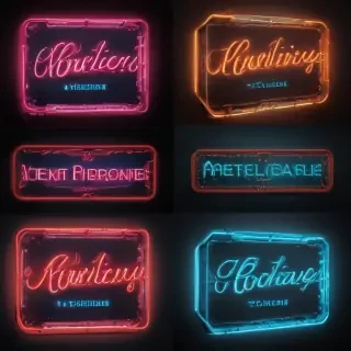 neon sign mockup