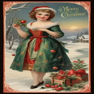 vintage merry christmas image