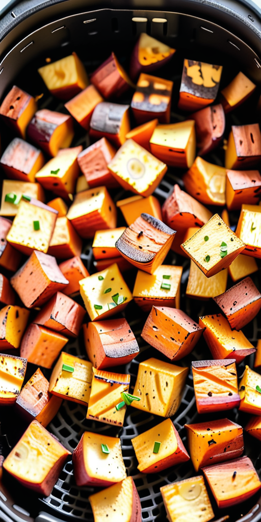 air fryer sweet potatoes cubes