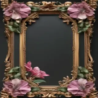 frame with flowers
