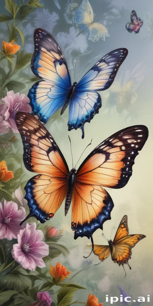 drawing butterflies