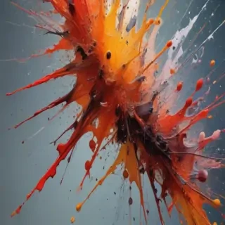 transparent paint splatter