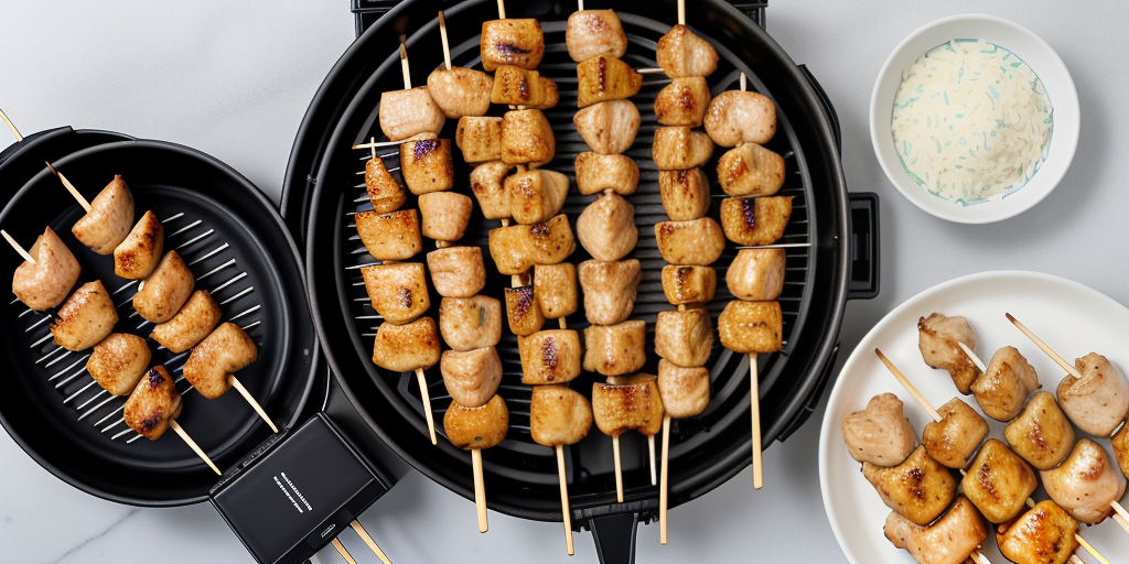 how long to cook chicken skewers in air fryer