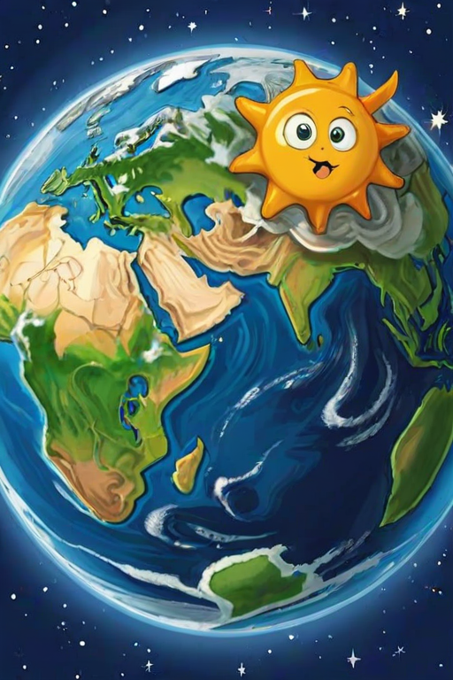 cartoon picture of the planet earth