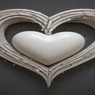white heart