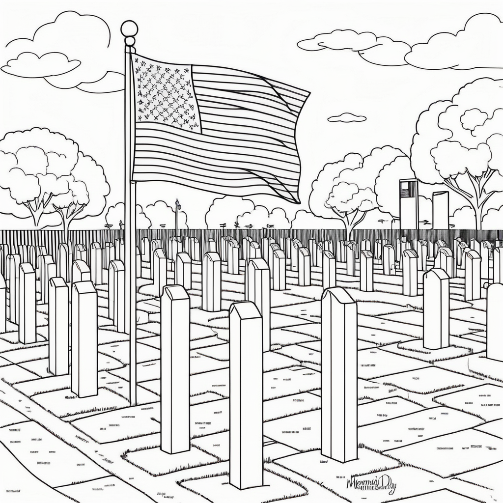 easy memorial day coloring pages