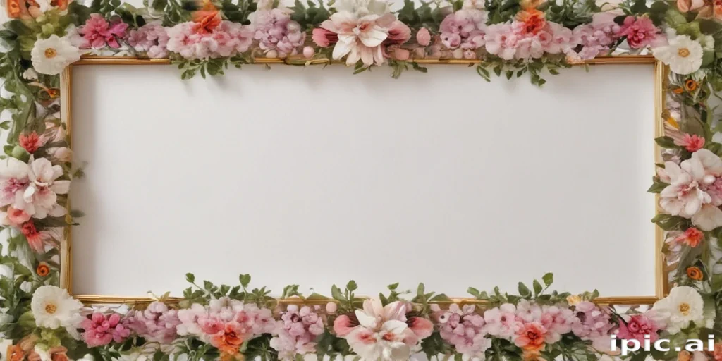 frame with flowers