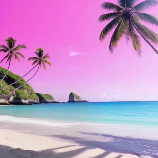 pink beach wallpaper