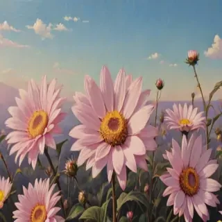 aesthetic flower painting