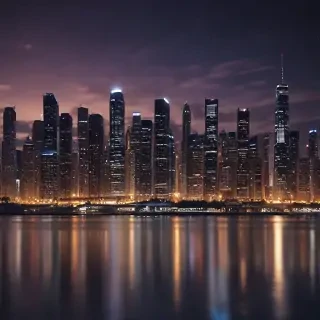 city lights background