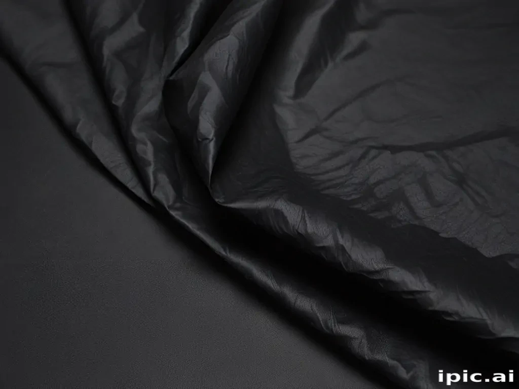 crinkled black paper