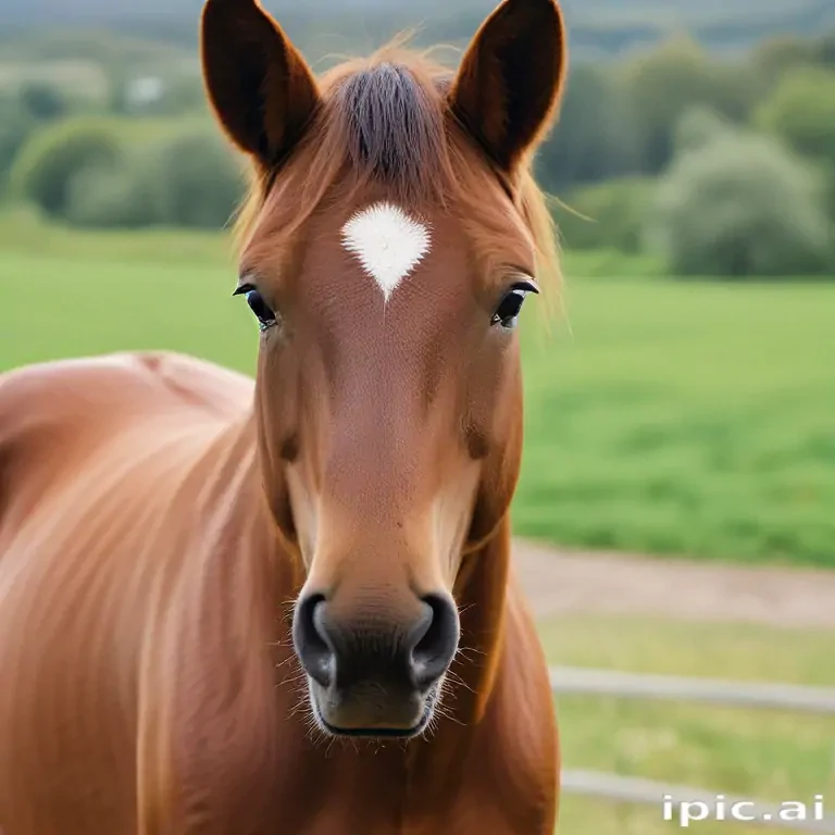horse in background