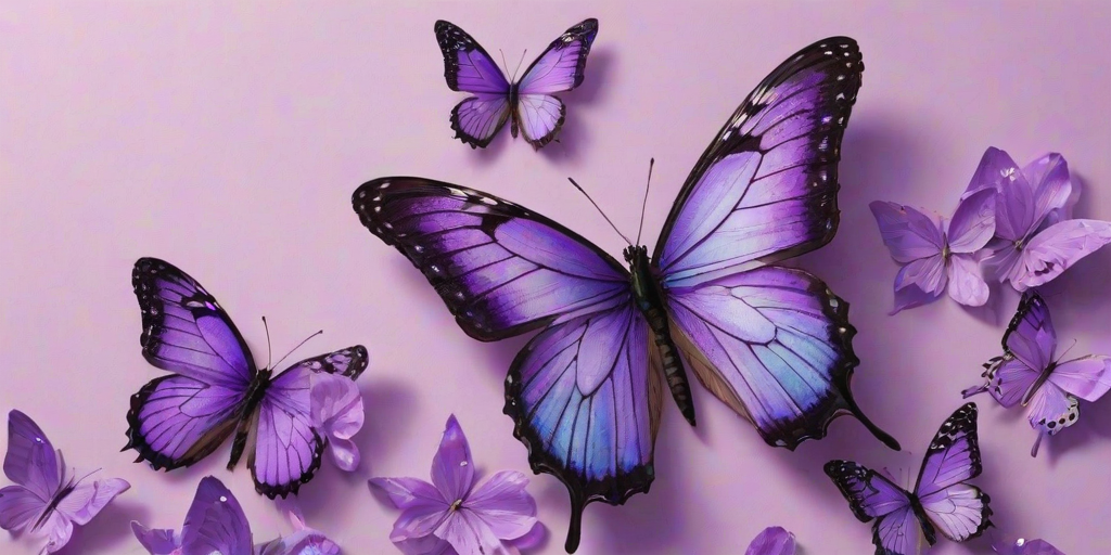 aesthetic purple butterfly