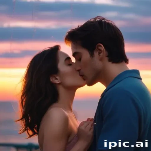 couple kissing aesthetic