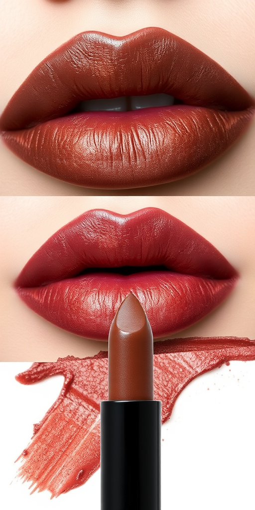 Mysterious "Smoky Quartz" lip liner and lipstick set offering a neutral, multi-tonal effect with subtle iridescence, perfect for creating depth and dimension in everyday looks