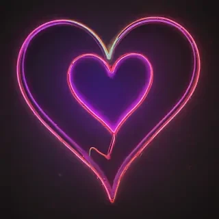 neon heart png