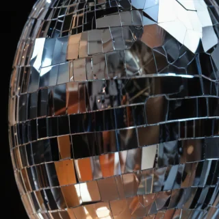 transparent disco ball