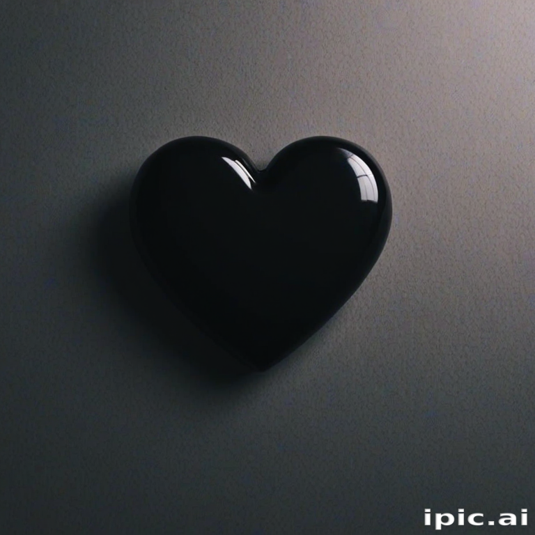 aesthetic black heart wallpaper