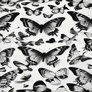 black and white butterfly wallpaper