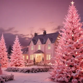 pink christmas aesthetic wallpaper