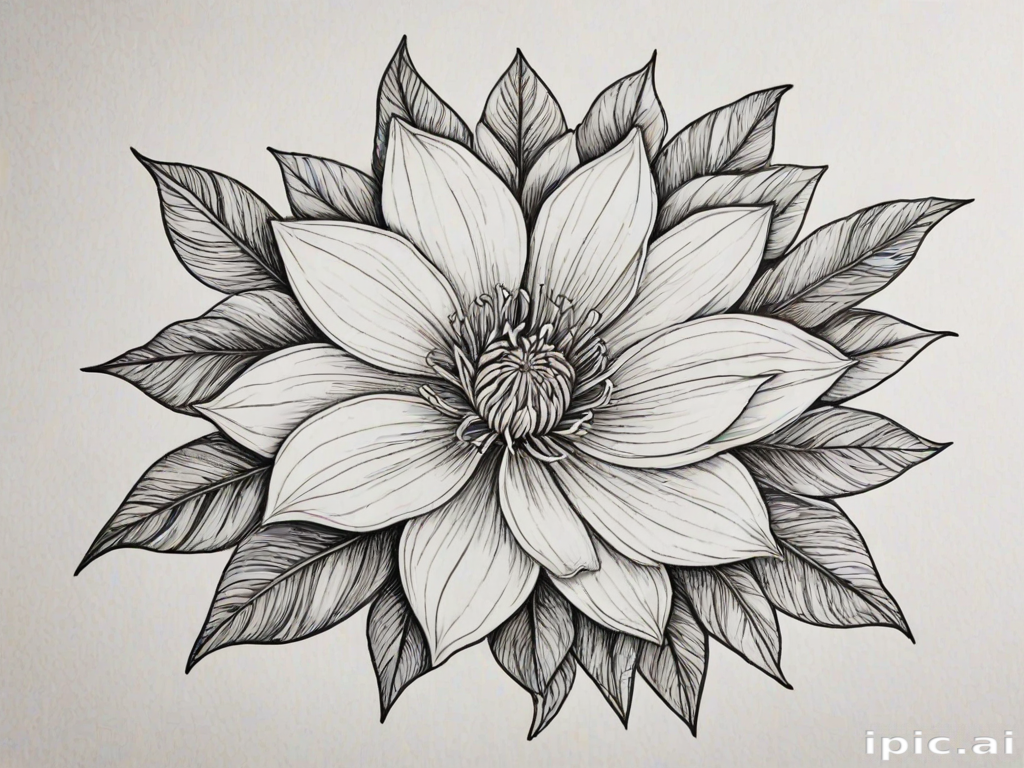 flower line work