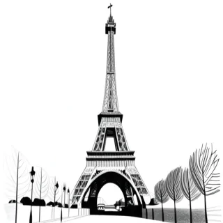 eiffel tower drawing