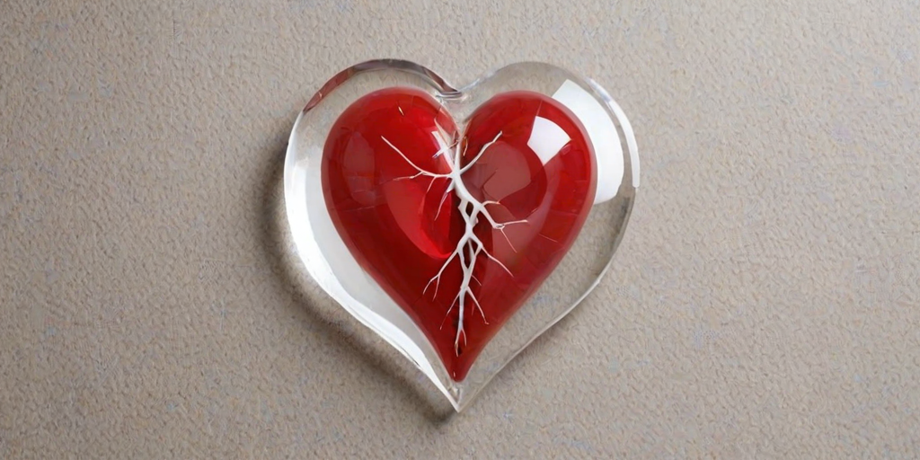 transparent broken heart