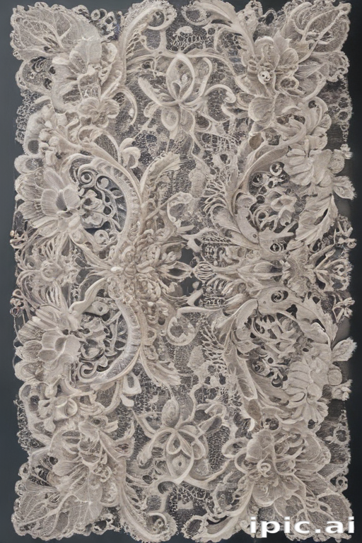 Lace Culture Indesign Intricate Floral Lace Design Featuring Elaborate Patterns and Textures.