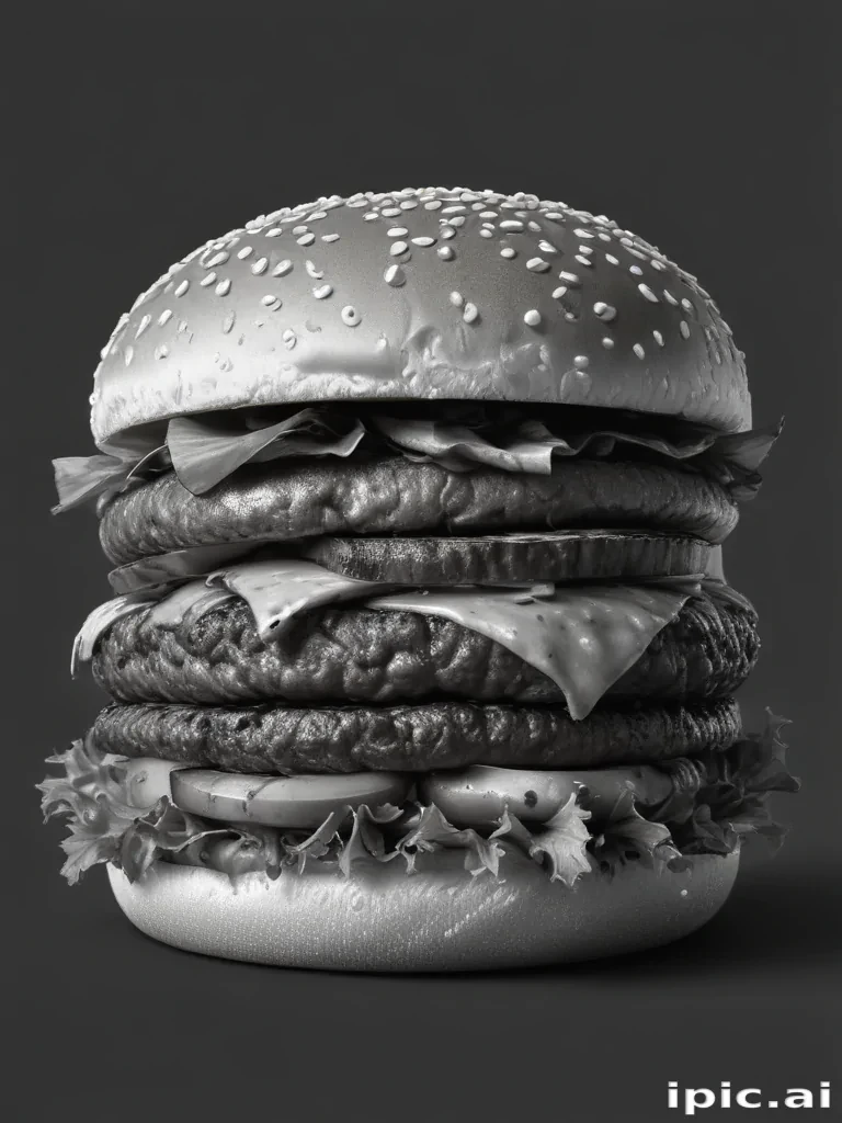 burger clipart black and white