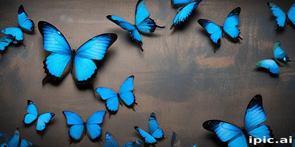 blue butterfly background