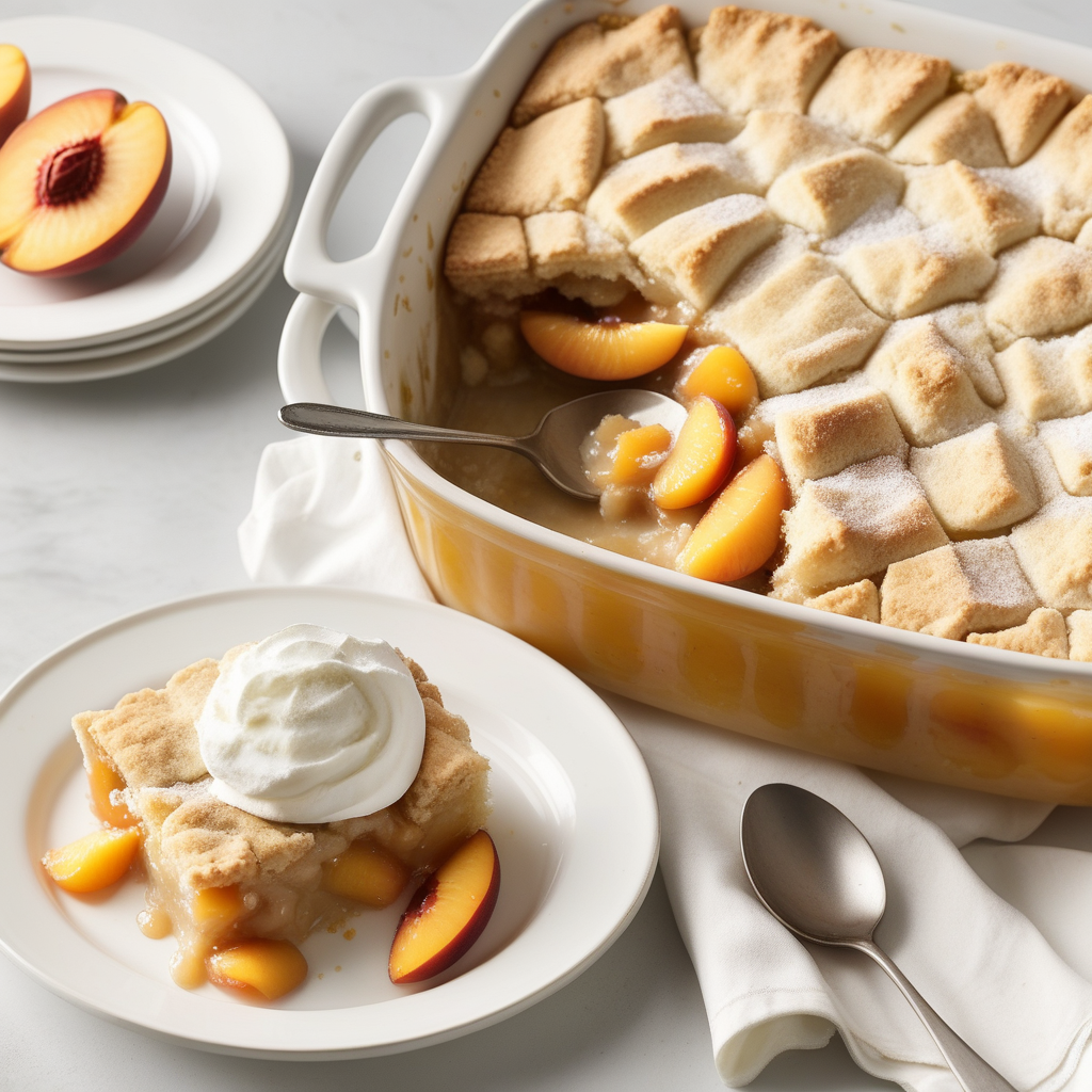 recipe for easy peach cobbler with cake mix
