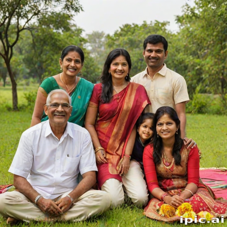 happy indian family