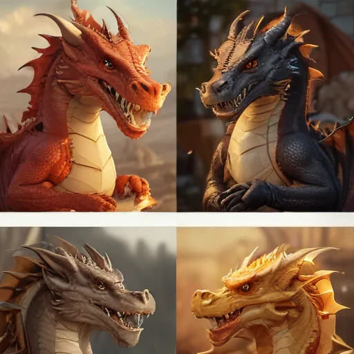 cartoon dragons
