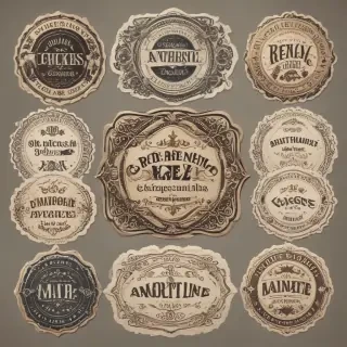 vintage stickers png