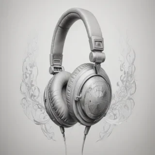 headphones drawing