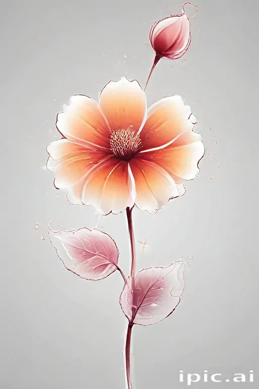 transparent flower outline