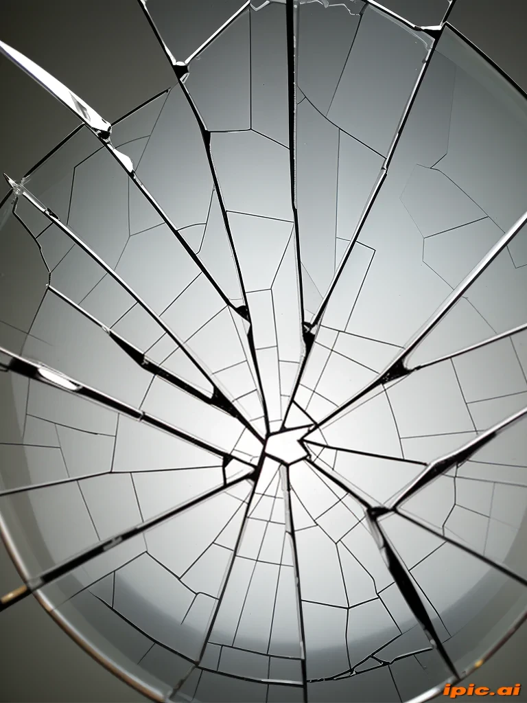 cracked glass transparent