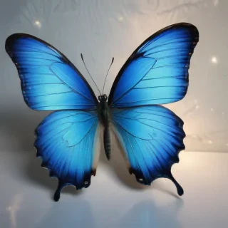 aesthetic blue butterfly