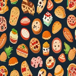 animated food