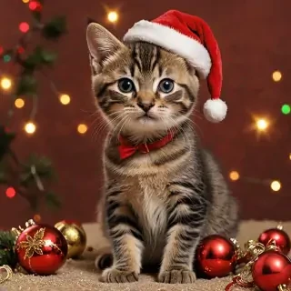 cat christmas wallpaper