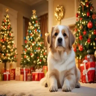 christmas dog backgrounds
