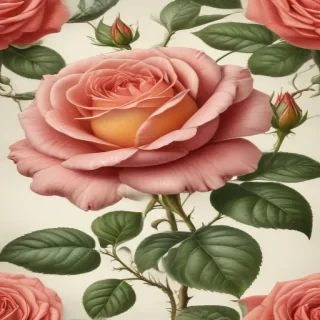 vintage rose illustration