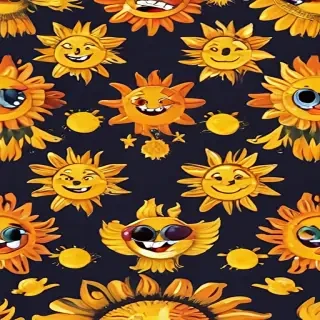 cartoon suns