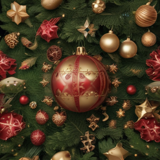 Beautifully Decorated Christmas Tree Adorned with Colorful Ornaments ...