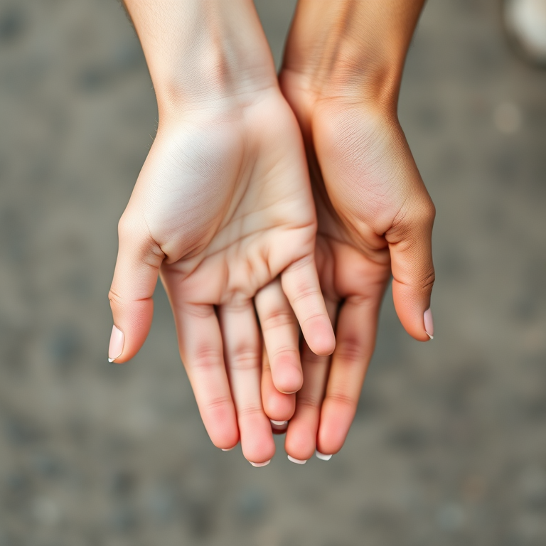Create a high-resolution image of intertwined hands in a minimalist style, using a soft focus lens with aperture set to f/2.8, 50mm focal length, top-down view, natural lighting for an artistic effect.